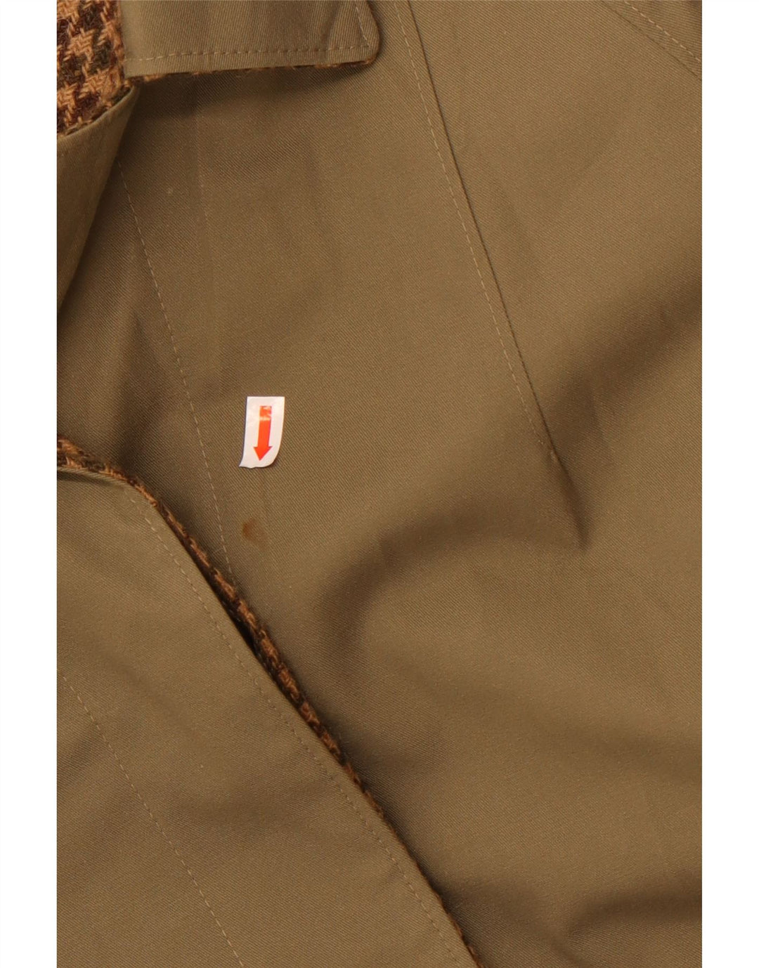 vintage Womens Réversible Overcoat UK 14 Medium Brown Houndstooth