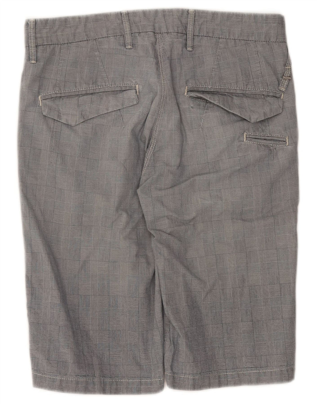 GAS Short Chino Homme W30 Coton Gris Moyen à Carreaux
