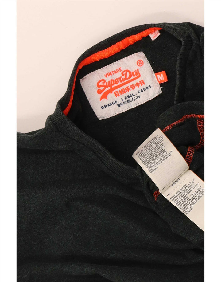 Superdry Top à manches longues en coton vert moyen |