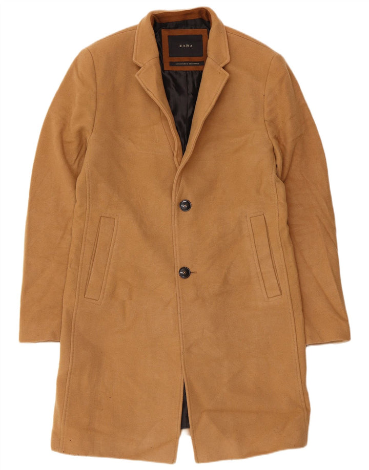 Zara Manteau Homme UK 38 Laine Beige Moyen