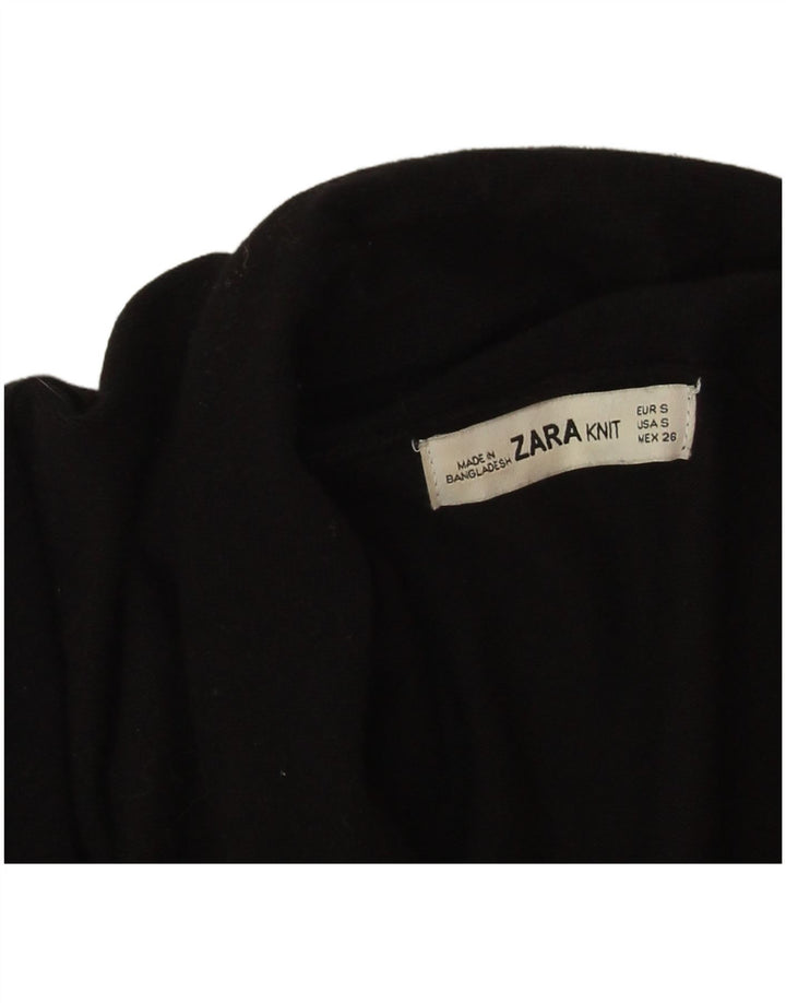 Zara Cardigan ouvert surdimensionné pour femme UK 10 Petit Noir