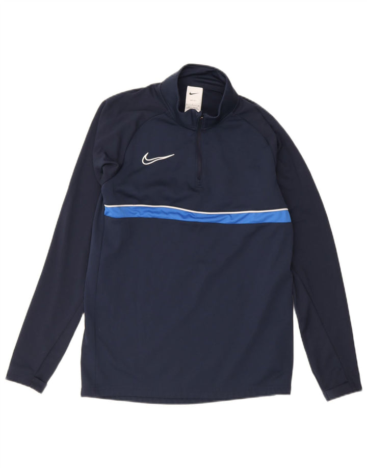 Haut de survêtement Nike Dri Fit pour hommes, petit, bleu marine, colour block