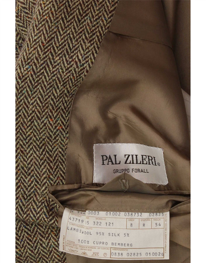 Pal Zileri Veste blazer à 2 boutons pour homme IT 54 2XL Gris laine d'agneau