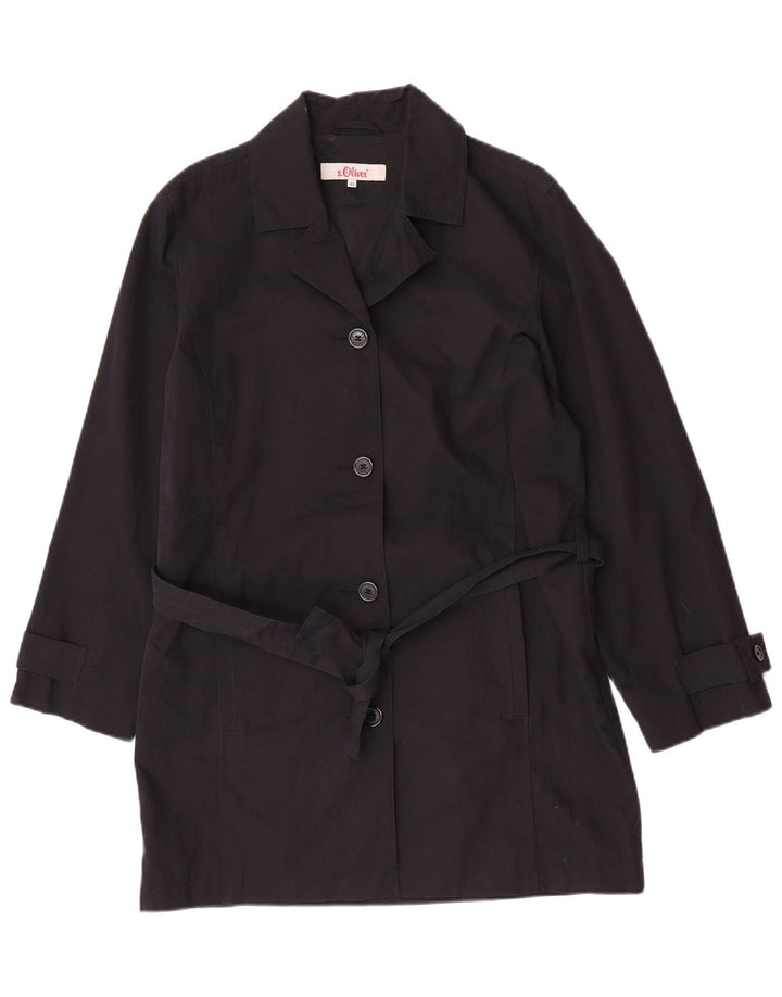S.Oliver Manteau Femme EU 40 Moyen Noir Coton