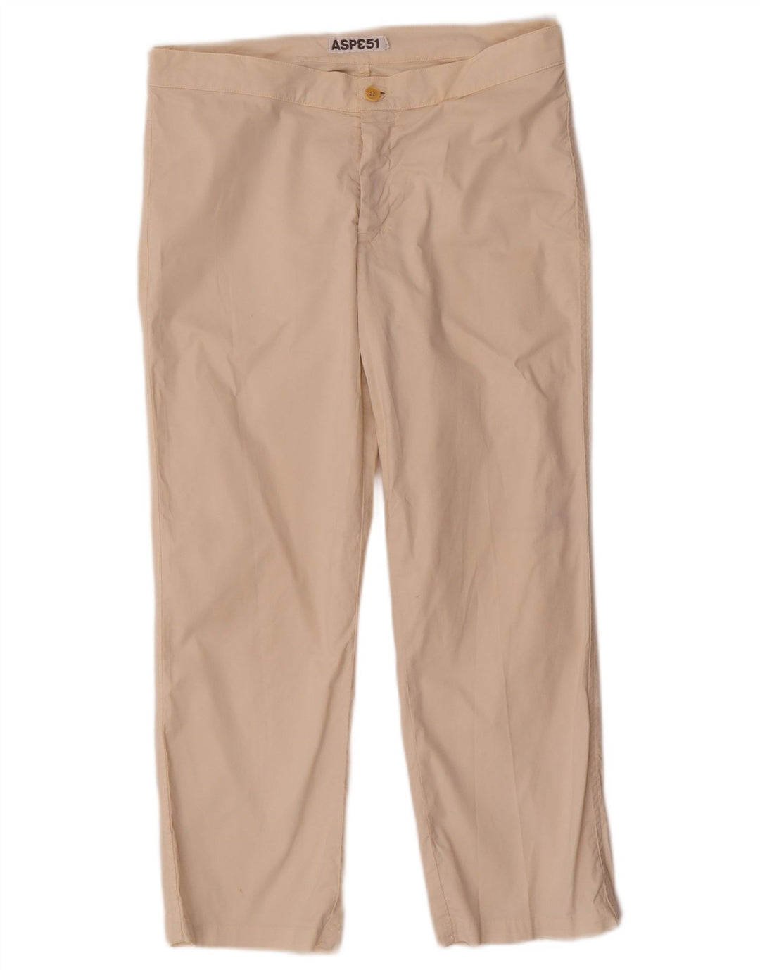 Aspesi Pantalon court droit pour femme IT 44 Medium W30 L23 Beige Coton