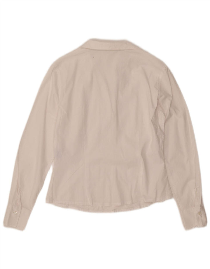 NARACAMICIE Chemise de smoking pour femme UK 12 Coton blanc moyen