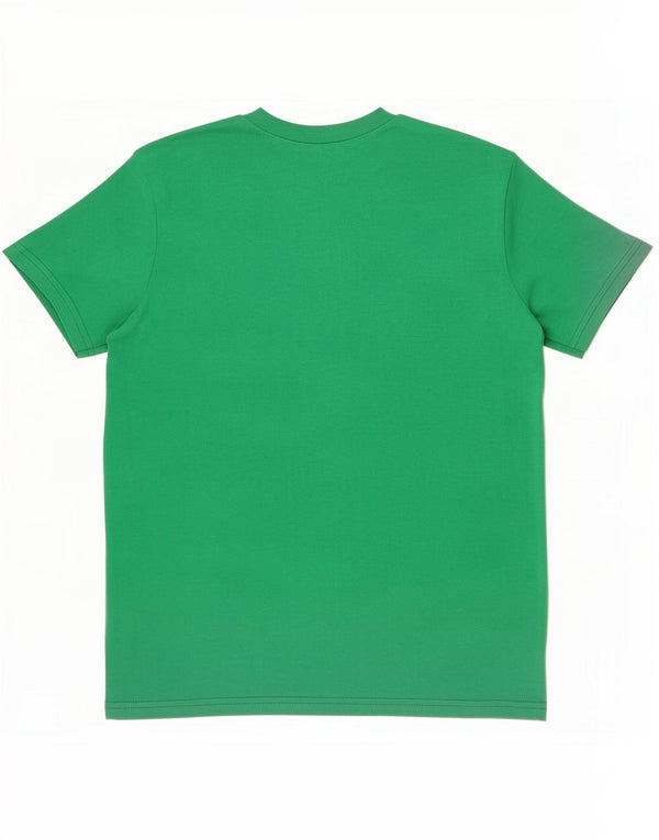 Benetton Womens Graphic T-Shirt Top UK 12 Medium Green