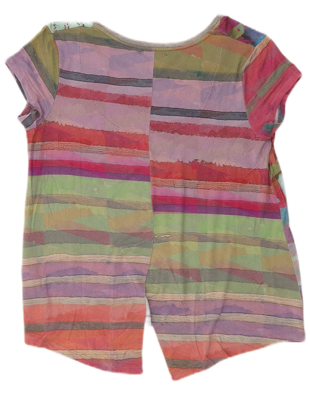 Desigual Chemisier Regular Top UK 46 Large Viscose Florale Multicolore Femme