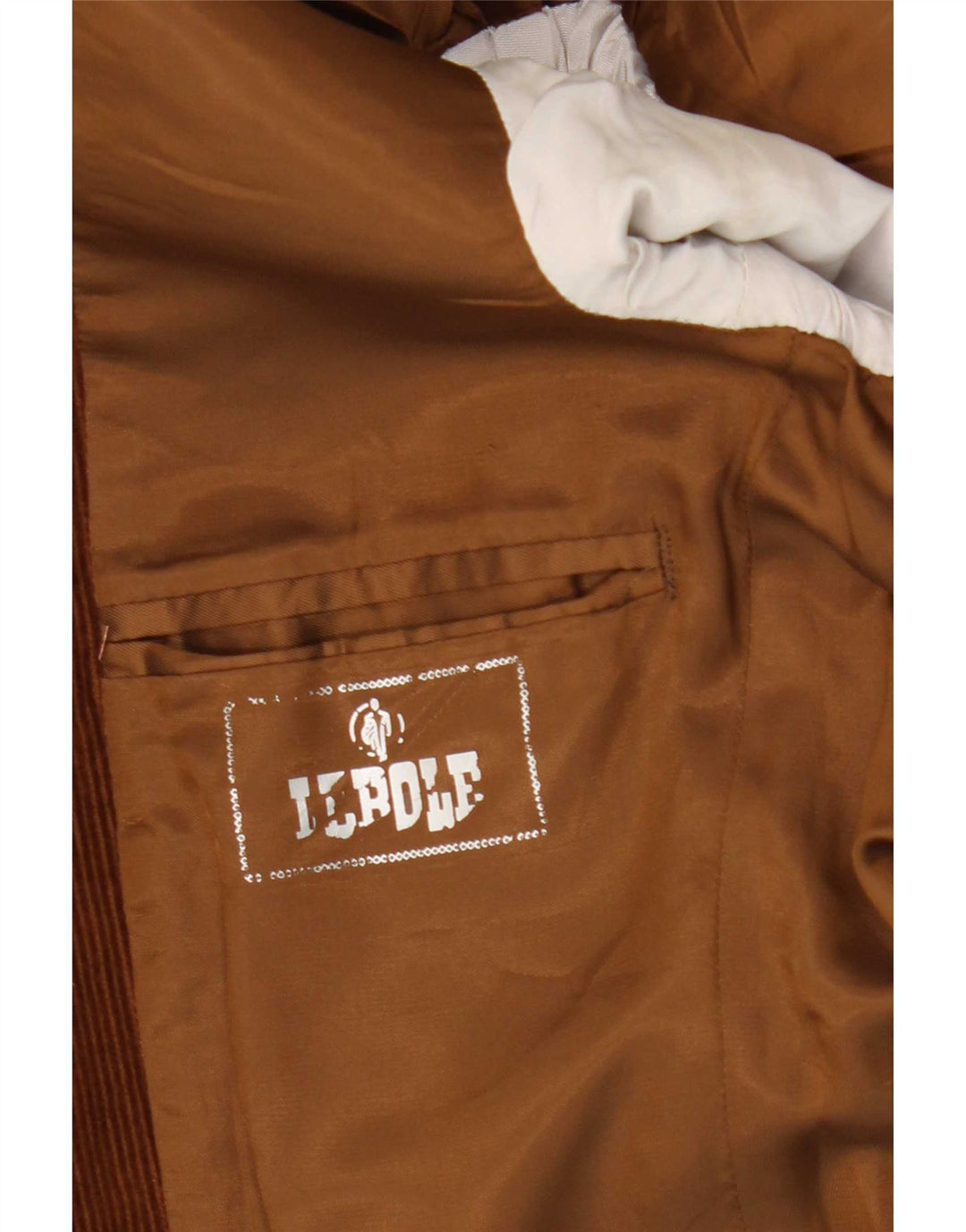 Lebole Veste blazer en velours côtelé à 2 boutons pour femme UK 12 Marron moyen