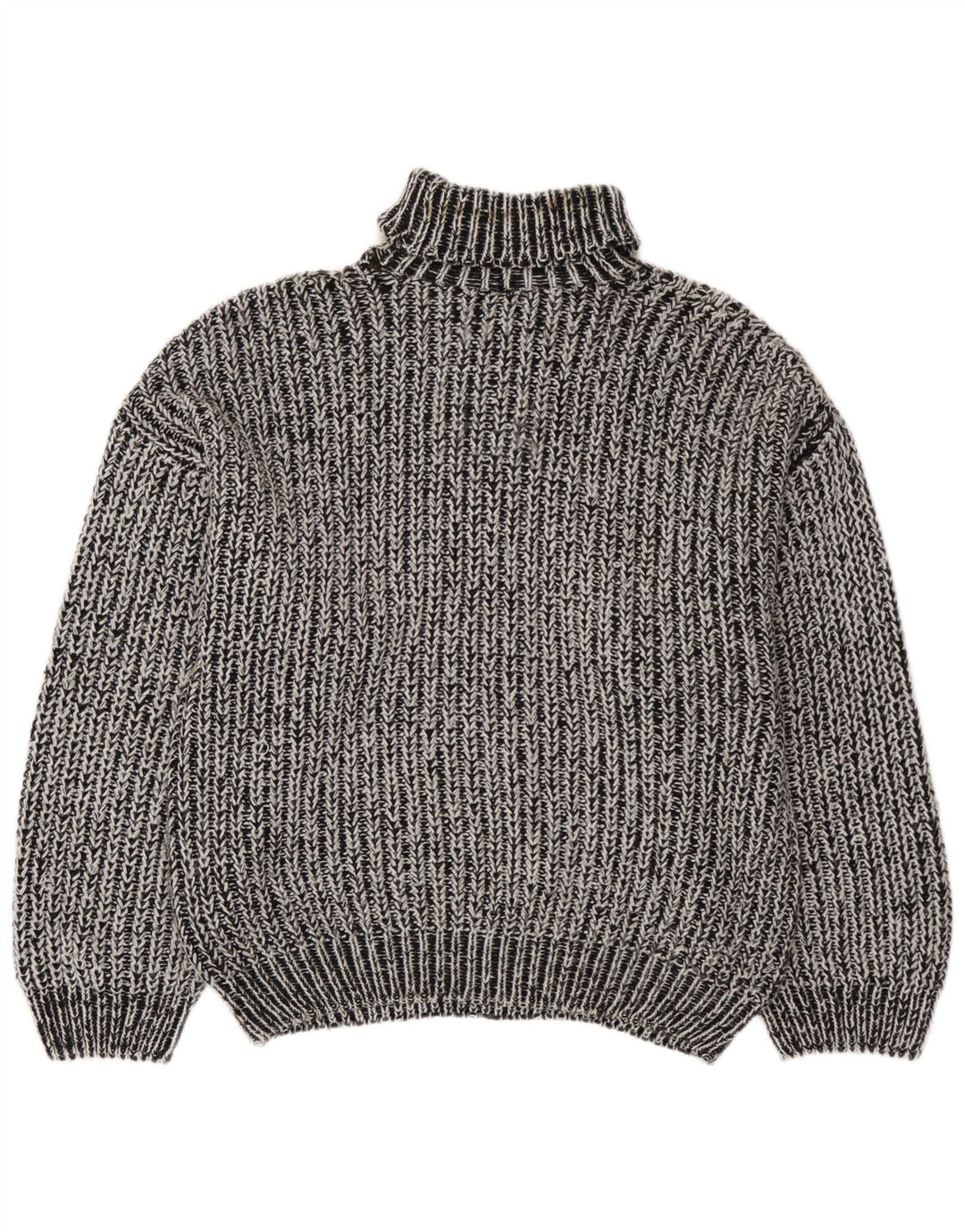 vintage Homme Col Roulé Pull Pull XL Gris