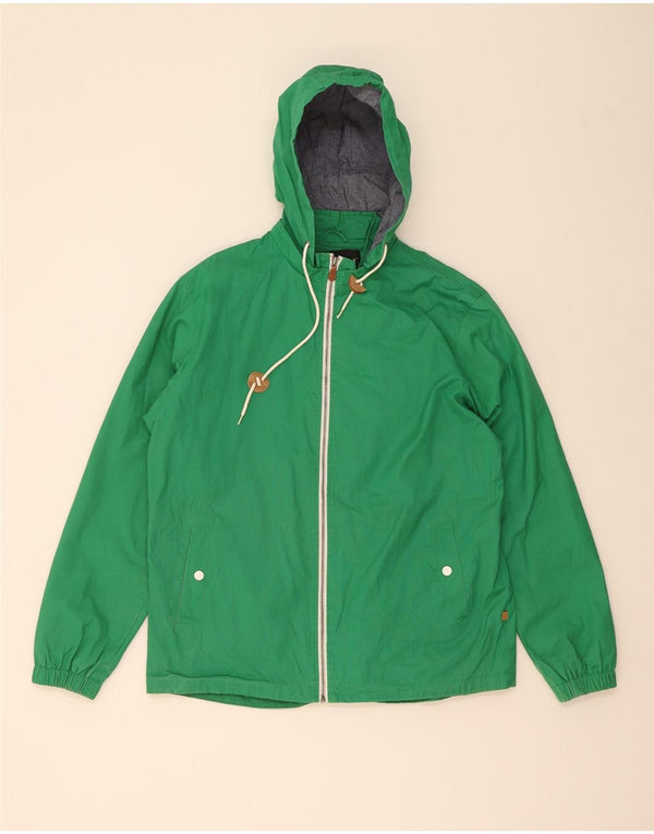 Farah Veste de pluie à capuche pour homme UK 40 Large Vert Coton