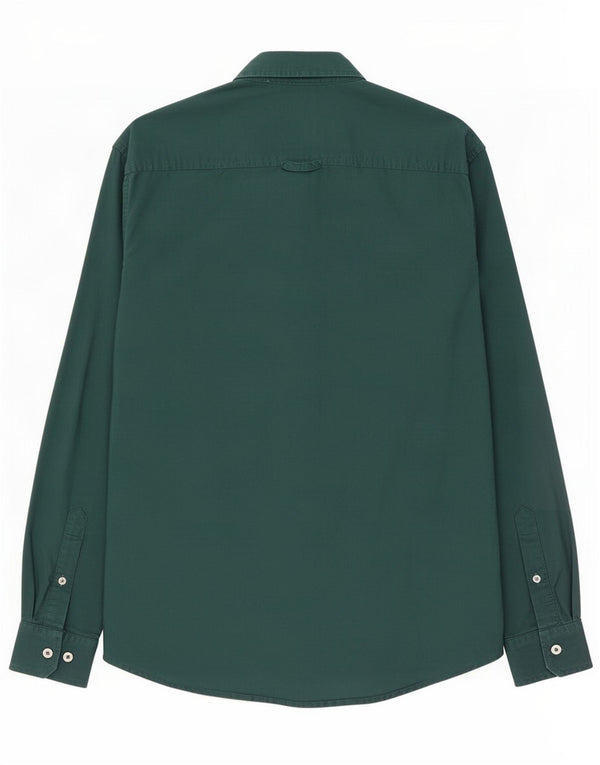Crew Clothing Chemise Slim Fit Homme Vert Moyen Coton