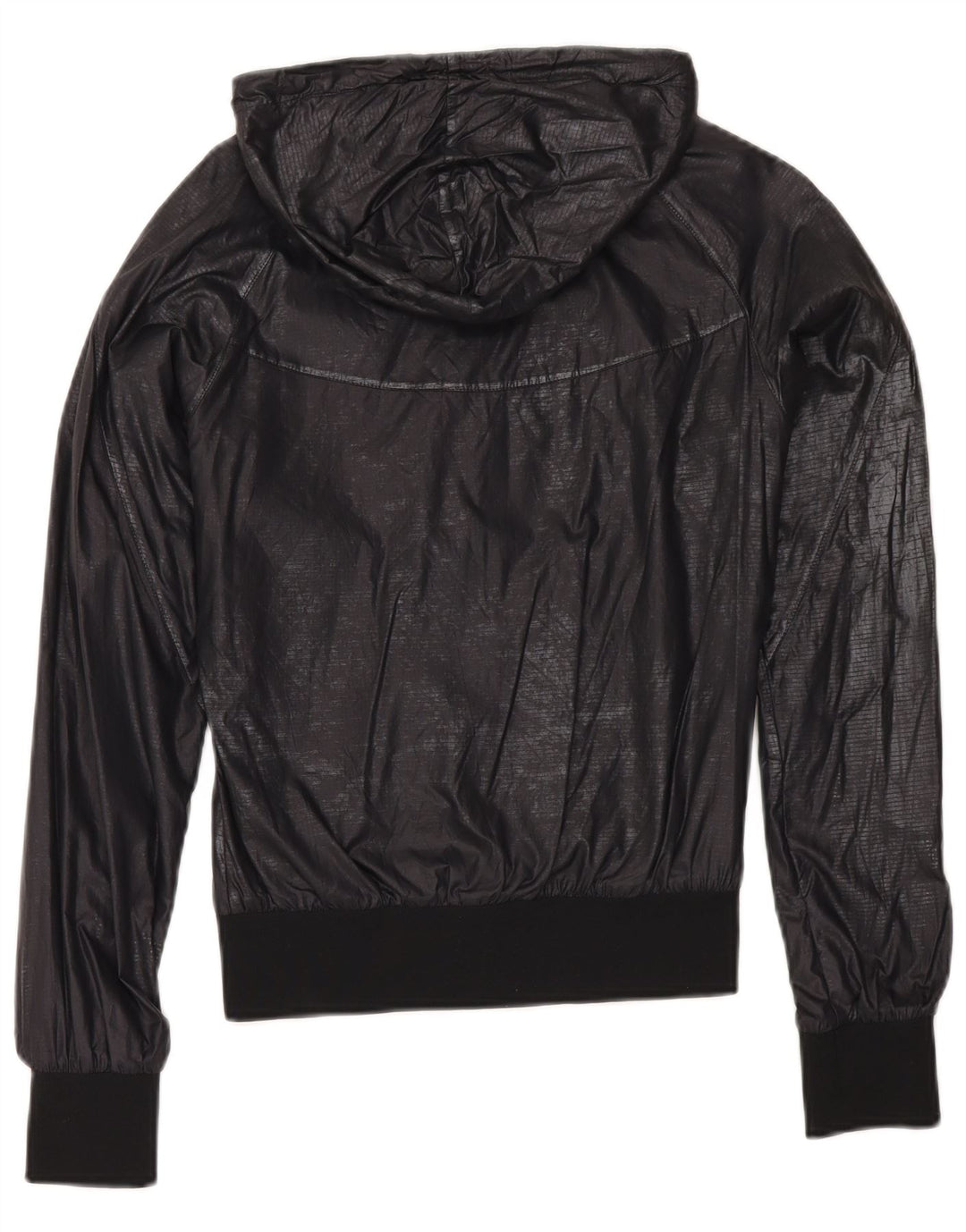 Nike Veste coupe-vent à capuche pour femme UK 10 Petit nylon bleu marine