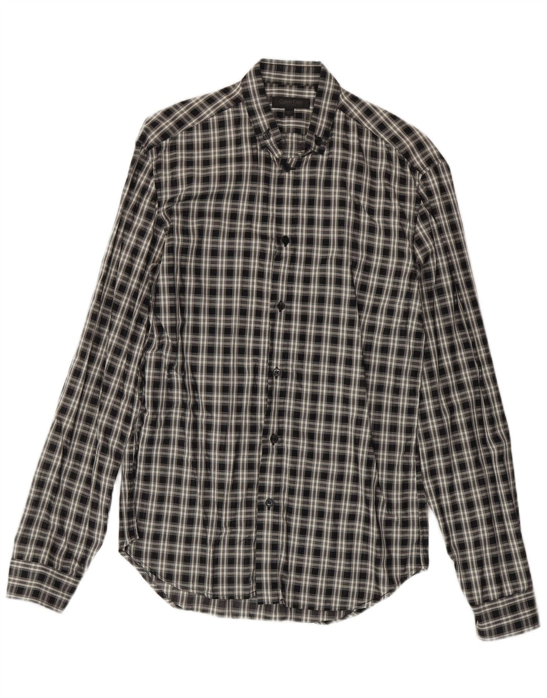 Calvin Klein Chemise Homme Medium Black Check Coton