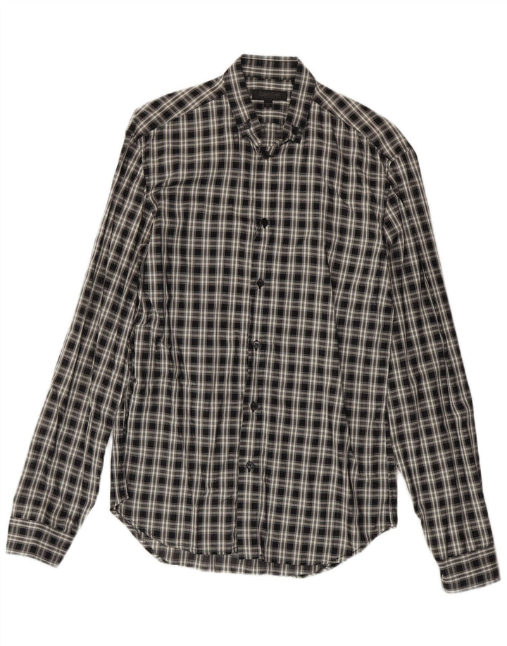 Calvin Klein Chemise Homme Medium Black Check Coton