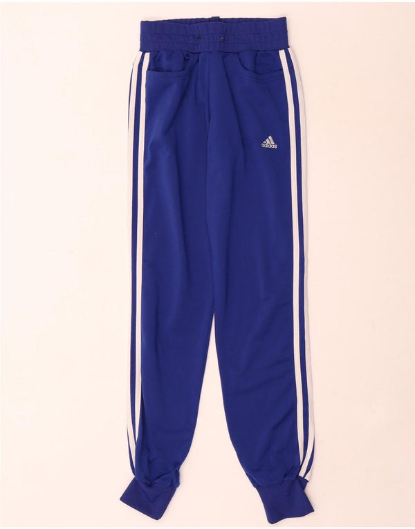 Adidas Pantalon de survêtement pour femme Joggers UK 8 Small Bleu marine Polyester