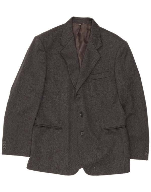 Cacharel Veste Blazer 3 Boutons Homme UK 40 Large Gris Classique
