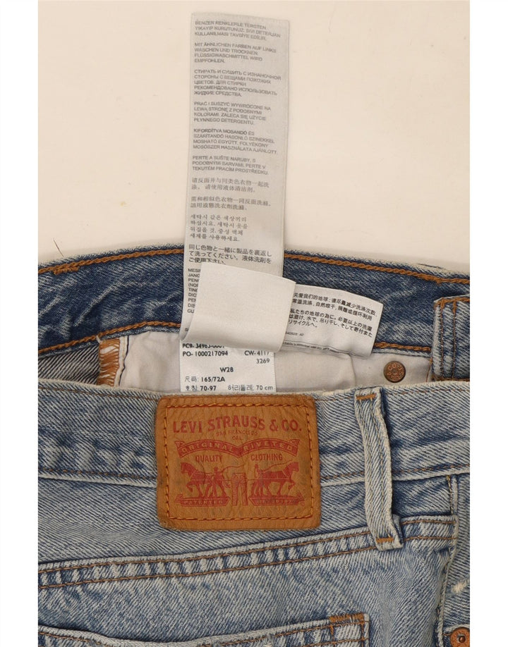 Levi's Mini Jupe En Jean Effet Déchiré W28 Femme Bleu Moyen Coton