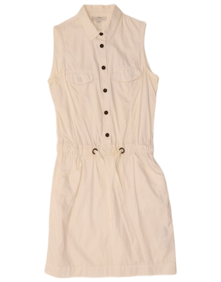 Marlboro Classics Robe chemise pull sans manches pour femme IT 42 Blanc moyen