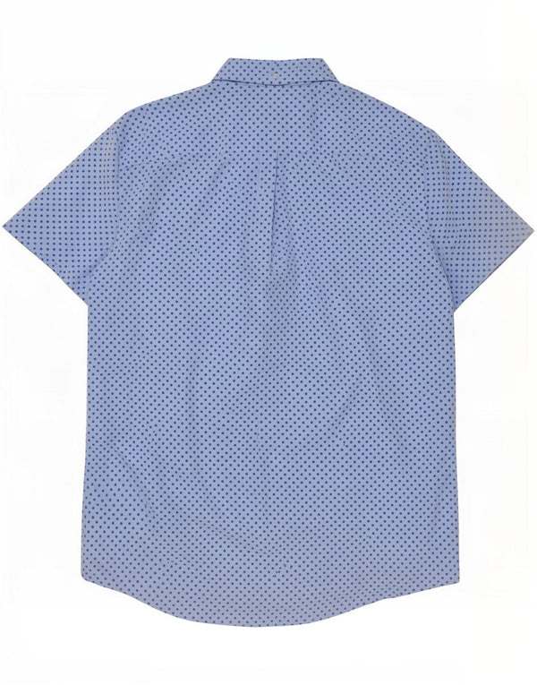 Tommy Hilfiger Mens Short Sleeve Shirt 2XL Blue Spotted Cotton