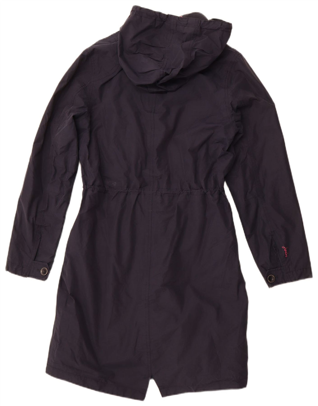 Joules Manteau imperméable à capuche pour femme UK 12 en coton bleu marine moyen