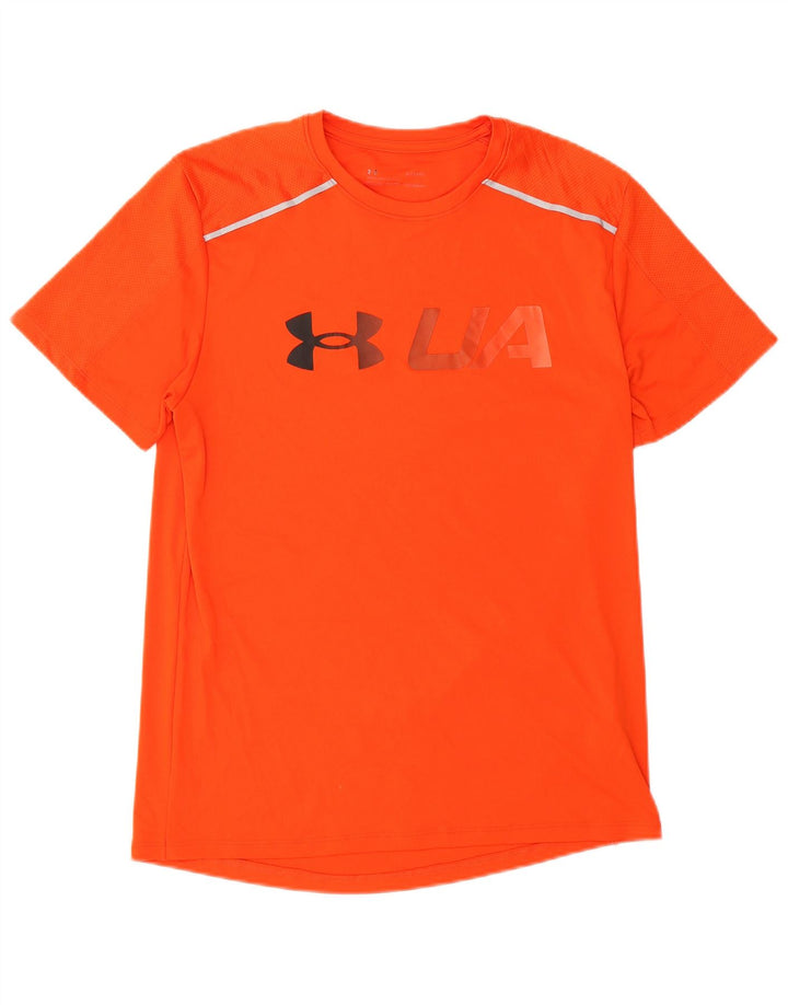 Under Armour T-Shirt Heat Gear Graphic Homme Orange Moyen Polyester