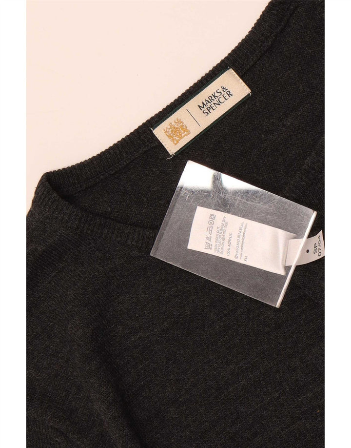 Marks & Spencer Pull Col Ras du Cou Homme Gris Moyen Acrylique