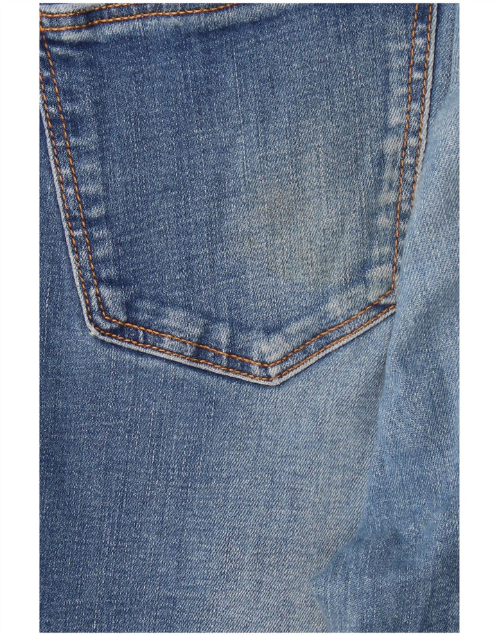 ZARA Jean slim vieilli pour femme EU 38 Small W28 L28 Bleu