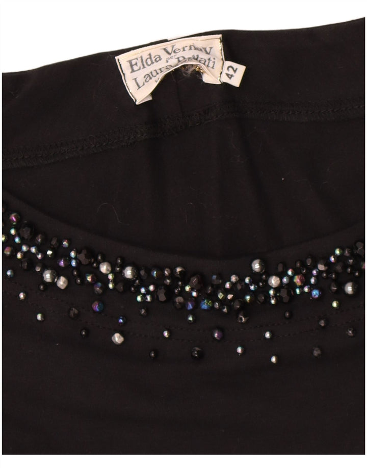 Robe Maxi Femme Vintage IT 42 Noir Moyen