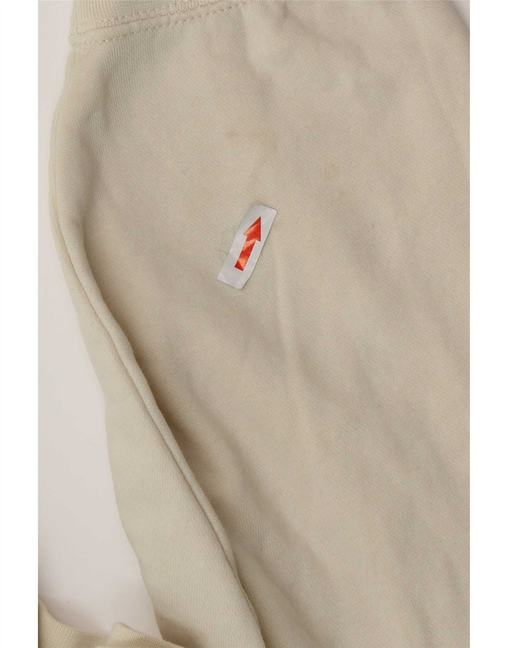 Nike Sweat-shirt court surdimensionné pour femme UK 14 en coton blanc cassé moyen