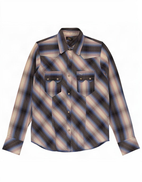 Chemise Lee pour femme UK 14 Large Blue Plaid