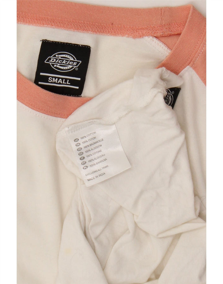 Dickies Haut à manches longues pour hommes en coton color block blanc petit