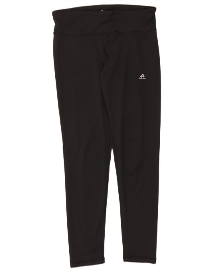 Adidas Climalite Leggings UK 12/14 Medium Noir Polyester