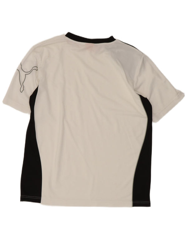Puma T-Shirt Graphique Homme Small Blanc Colourblock