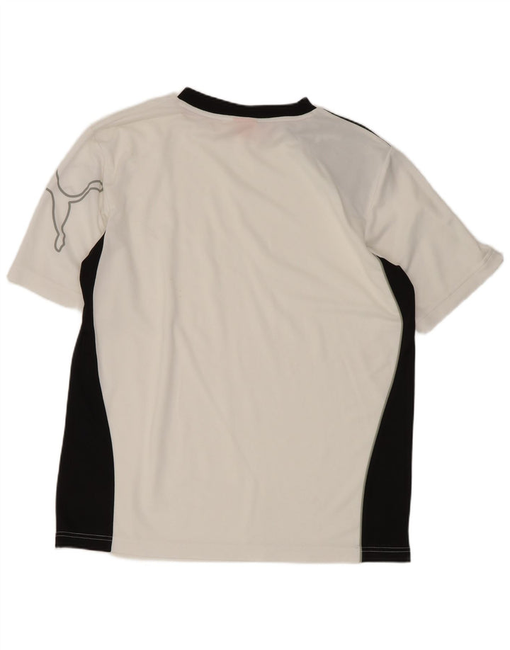 Puma T-Shirt Graphique Homme Small Blanc Colourblock