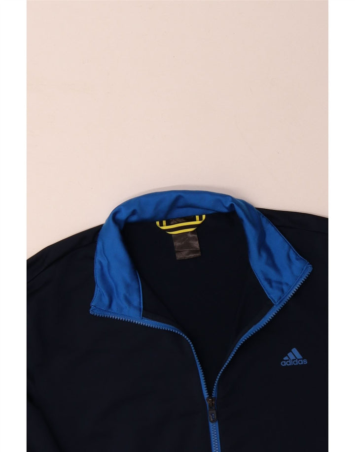 ADIDAS Veste de survêtement pour homme UK 44/46 XL Bleu marine Polyester
