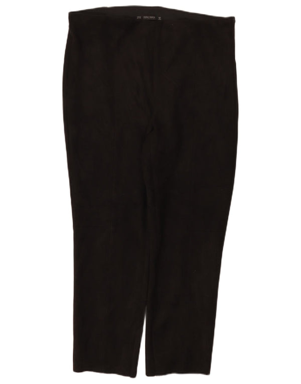 Zara Pantalon court slim pour femme 2XL W34 L26 Polyester noir