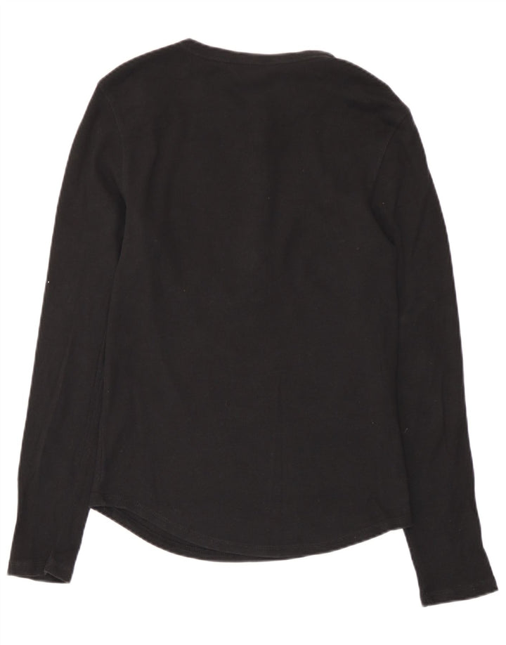 Marks & Spencer Haut à manches longues pour femme UK 10 Small Noir Coton