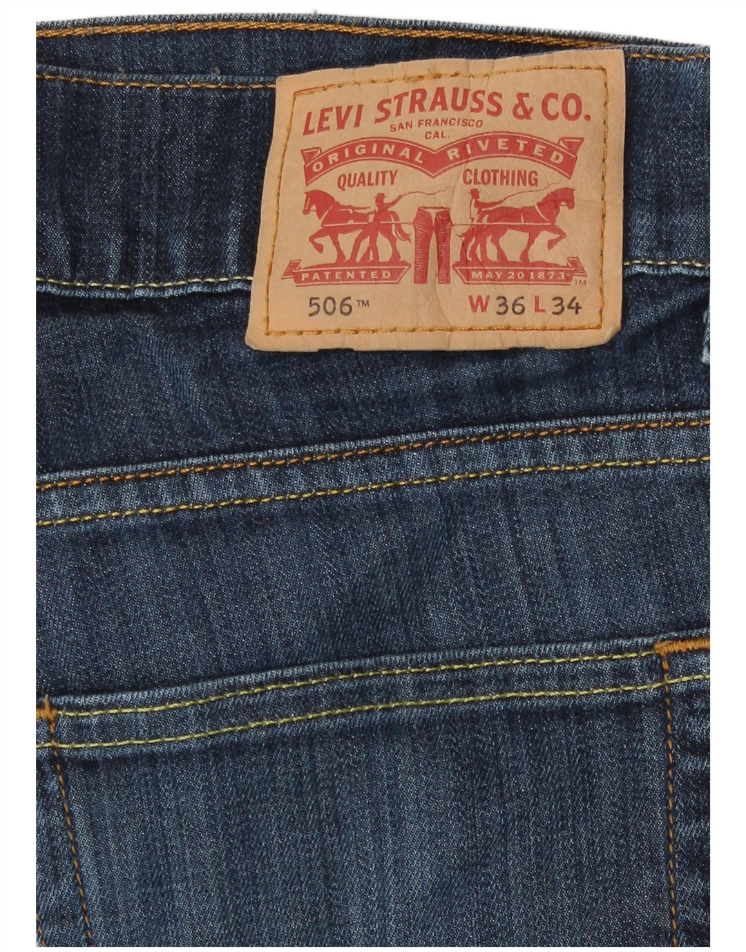 Levi's Jean Droit 506 Homme Bleu W36 L34 Coton