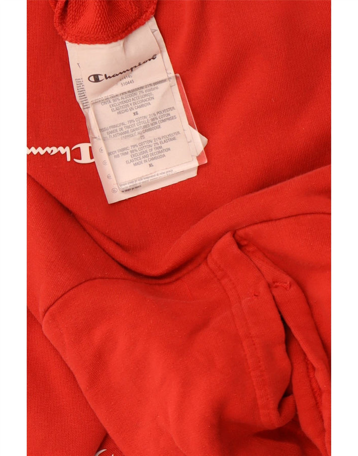 CHAMPION Pull à capuche pour homme XL Rouge Coton