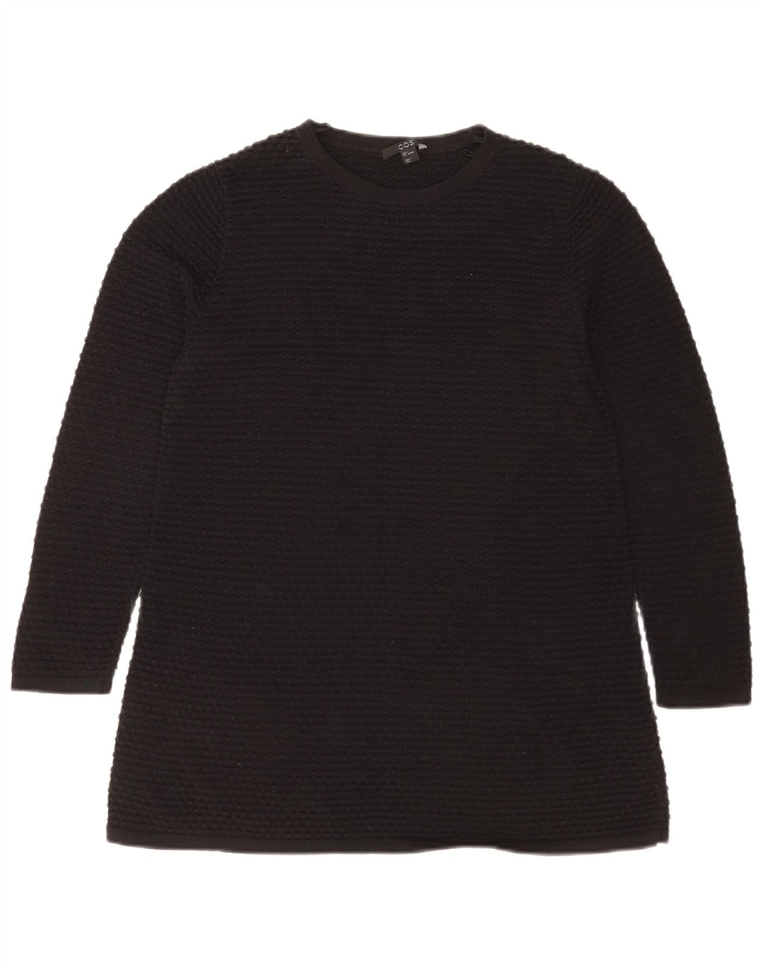 Cos Haut Femme Manches Longues UK 10 Petit Coton Noir