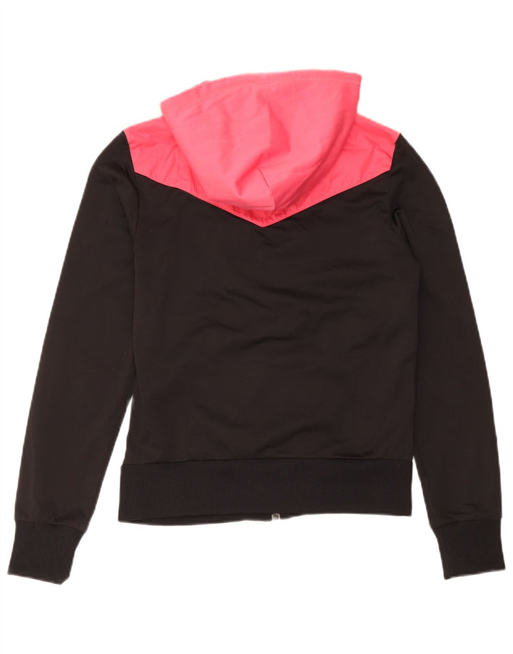 Puma Pull à capuche zippé pour femme UK 12 Polyester color block noir moyen