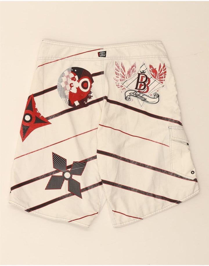 BILLABONG Short de Bain Graphique Homme Rayé Blanc Cassé Moyen