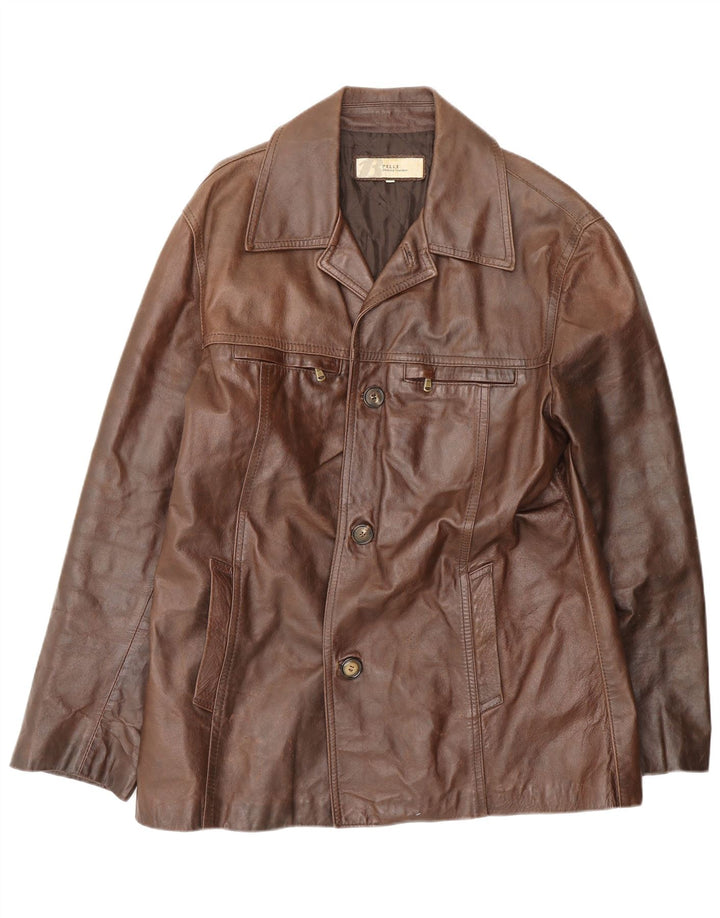 veste en cuir homme vintage UK 42 XL Cuir Marron