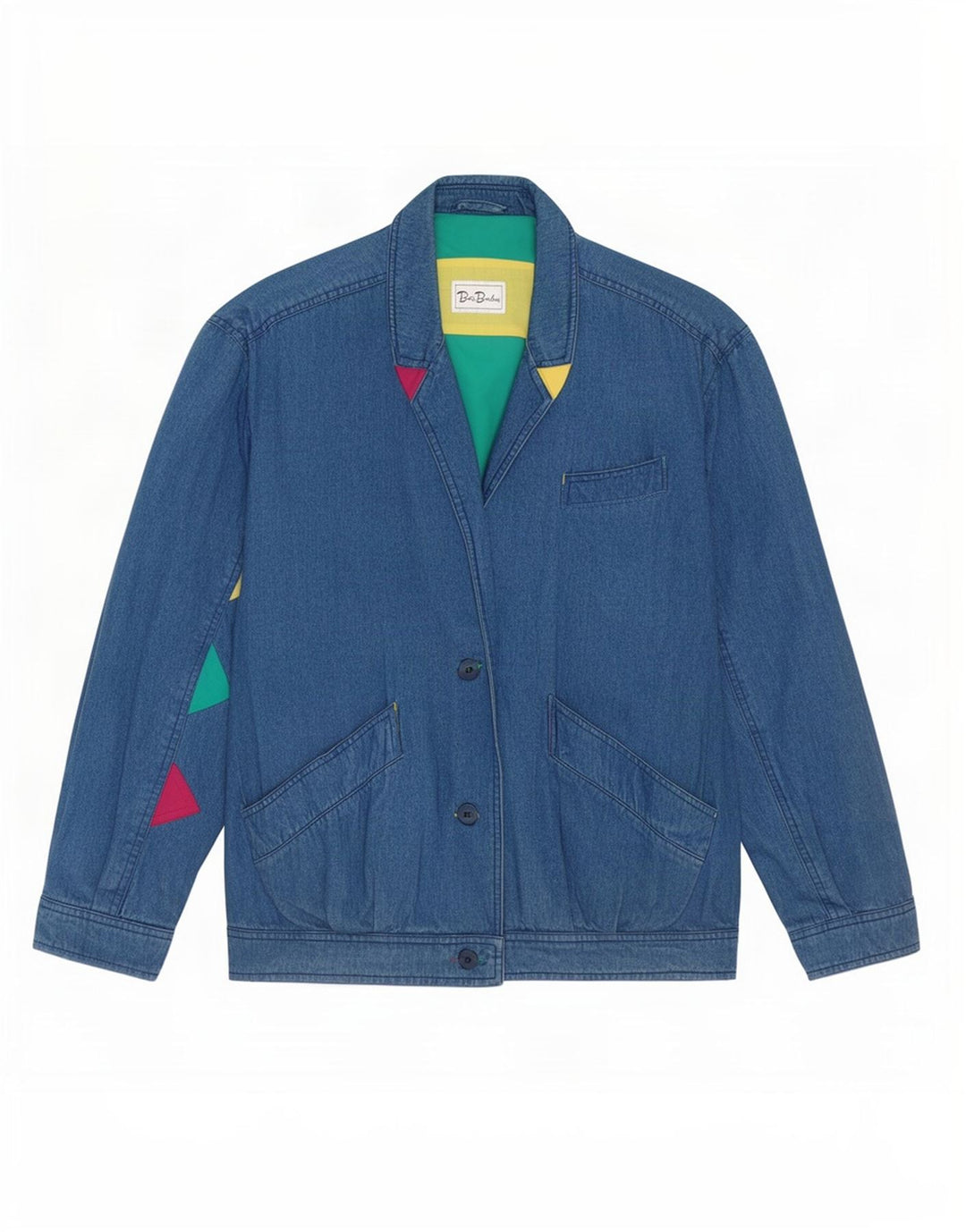 Betty Barclay Veste en jean surdimensionnée pour femme UK 14 Large Bleu Colorblock
