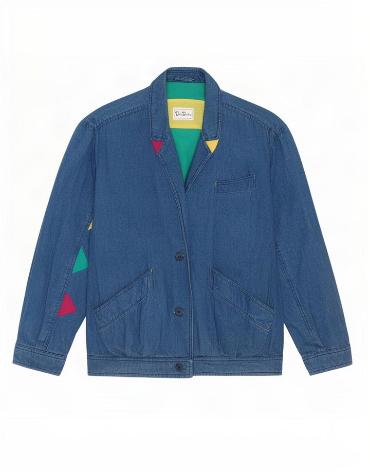 Betty Barclay Veste en jean surdimensionnée pour femme UK 14 Large Bleu Colorblock