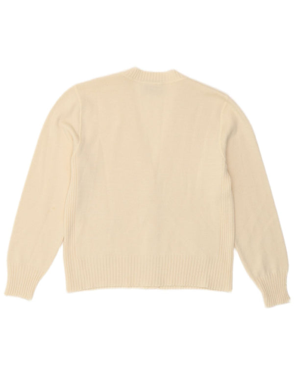 Lucia Womens Cardigan Sweater UK 14 Moyen Blanc Cassé Polyacrylique