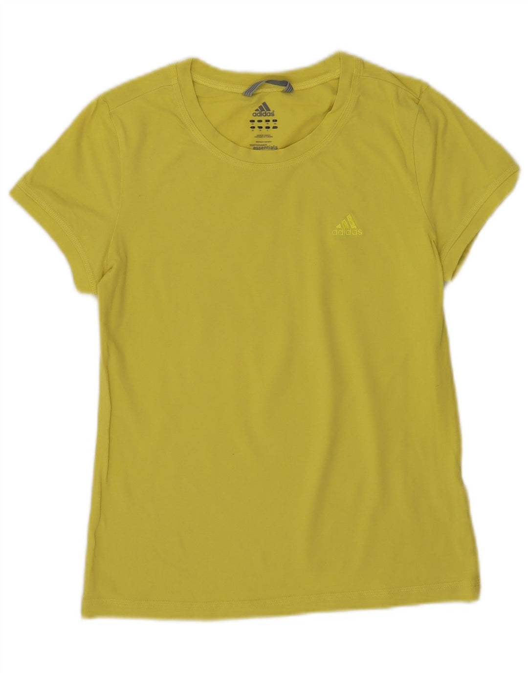 Adidas T-shirt pour femme UK 12 Jaune moyen