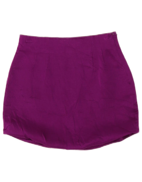 Zara Femme Mini Jupe Taille Haute Small W24 Violet
