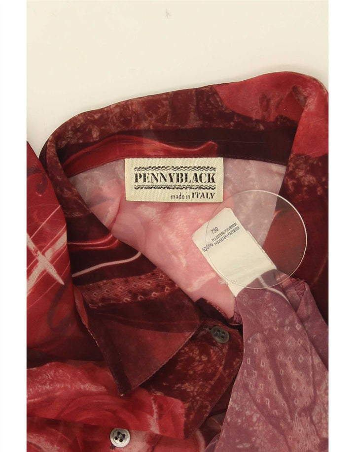 Penny Black Chemise Chemisier Femme UK 8 Petit Rouge Floral Polyester